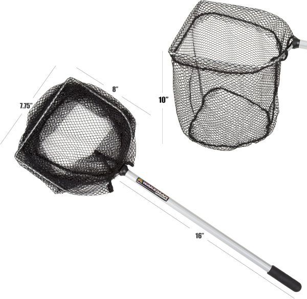 8-Inch Fishing Net - Lightweight Aluminum, Steel, and Nylon Bait Net for Catch and Release or Sport Fishing in Salt and Freshwater by Wakeman - Image 2