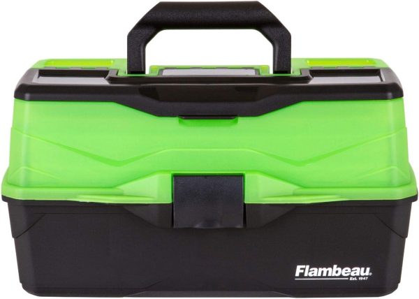 Flambeau Outdoors 6383AMG 3-Tray Classic Tray Tackle Box, Portable Tackle Organizer, Frost Green/Black - Image 2