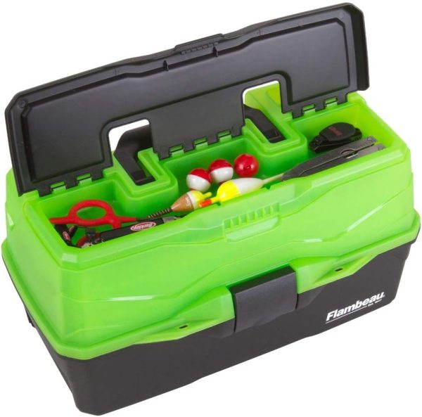 Flambeau Outdoors 6383AMG 3-Tray Classic Tray Tackle Box, Portable Tackle Organizer, Frost Green/Black - Image 5