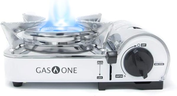 GasOne Emergency Gear Camping Mini Butane Portable Gas Stove with Carrying Case