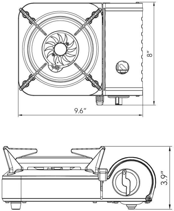 GasOne Emergency Gear Camping Mini Butane Portable Gas Stove with Carrying Case - Image 2