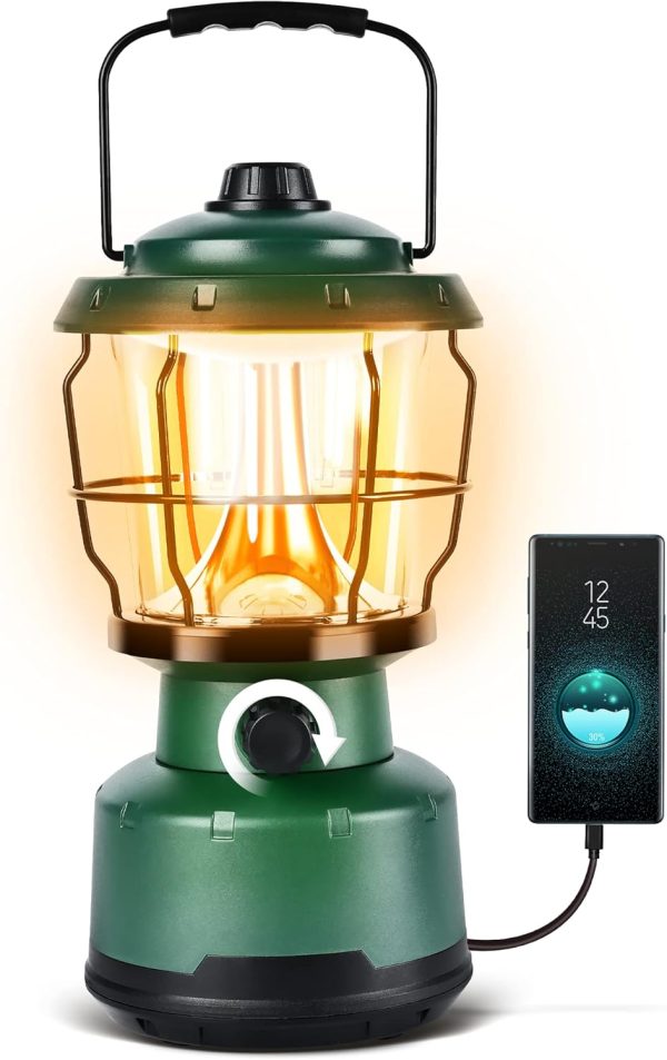 LED Camping Lantern, Rechargeable Batteries Powered Lantern 2500LM, Water Resistant Emergency Lantern for Power Outage, Hurricane, Hiking