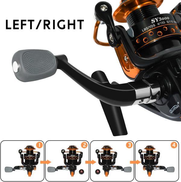 Summer and Centron Spinning Reels, 12 +1 BB Light Weight & Ultra Smooth Reel for Ice/Summer 3000/1000 Fishing Reel by QINGLER - Image 5